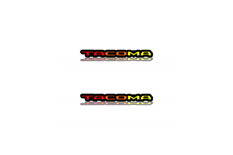 Toyota Emblem & Badge Set - Grille and Tailgate Tacoma III logo (Tricolor) Toyota emblems decoinfabric