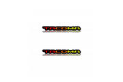 Toyota Emblem & Badge Set - Grille and Tailgate Tacoma III logo (Tricolor) Toyota emblems decoinfabric