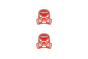 Jeep Emblem & Badge Set - Grille and Tailgate Mopar Hemi Piston Gas logo Jeep emblems decoinfabric RED