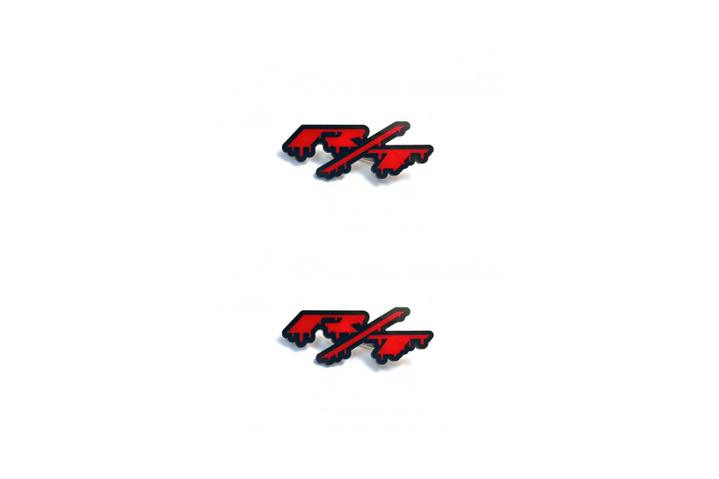 Dodge Emblem & Badge Set - Grille and Tailgate R/T Blood logo (Small Size) Dodge emblems decoinfabric RED