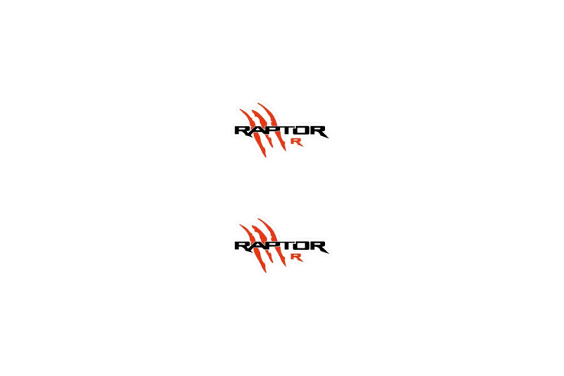 Ford Ranger Emblem & Badge Set - Grille and Tailgate Raptor R logo Ford emblems decoinfabric WHITE