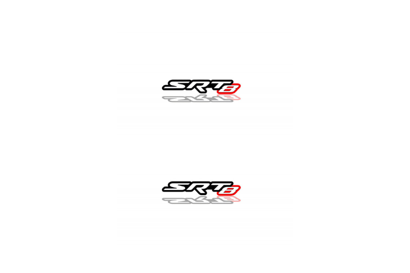 Chrysler Emblem & Badge Set - Grille and Tailgate SRT8 logo (Type 2) Chrysler emblems decoinfabric WHITE