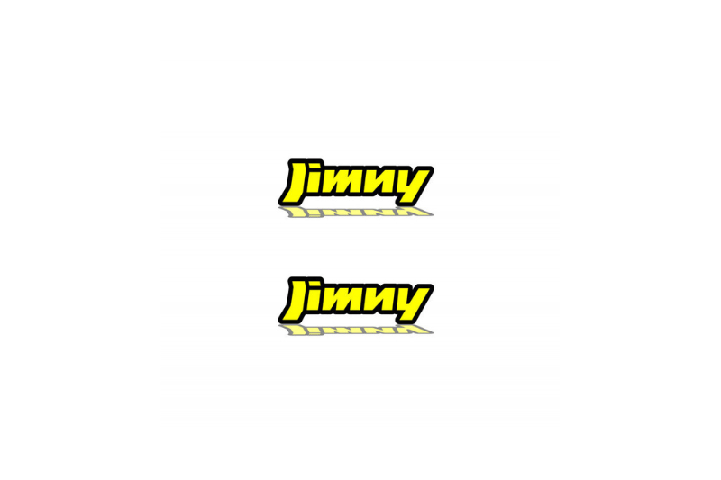 Suzuki Emblem & Badge Set - Grille and Tailgate Jimny logo Suzuki emblems decoinfabric YELLOW