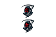 Dodge Emblem & Badge Set - Grille and Tailgate Hellcat Grim Reaper logo Dodge emblems decoinfabric
