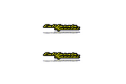 Ford Mustang Emblem & Badge Set - Grille and Tailgate California Special logo Ford emblems decoinfabric YELLOW