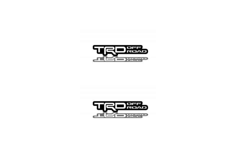 Toyota Emblem & Badge Set - Grille and Tailgate TRD offroad logo Toyota emblems decoinfabric WHITE