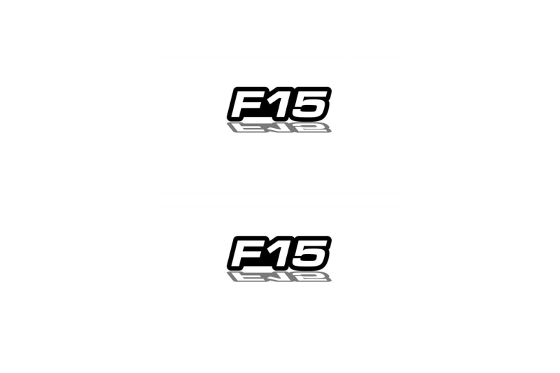 BMW Emblem & Badge Set - Grille and Tailgate F15 logo BMW emblems decoinfabric WHITE