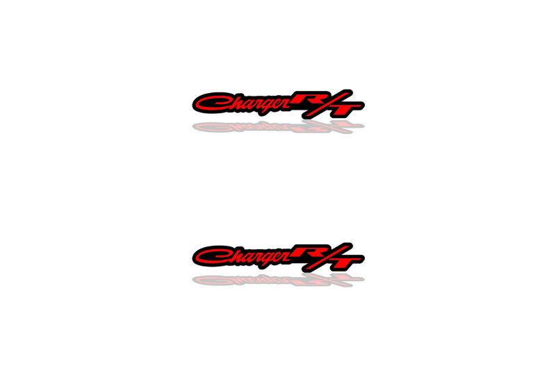 Dodge Emblem & Badge Set - Grille and Tailgate Charger R/T logo Dodge emblems decoinfabric RED