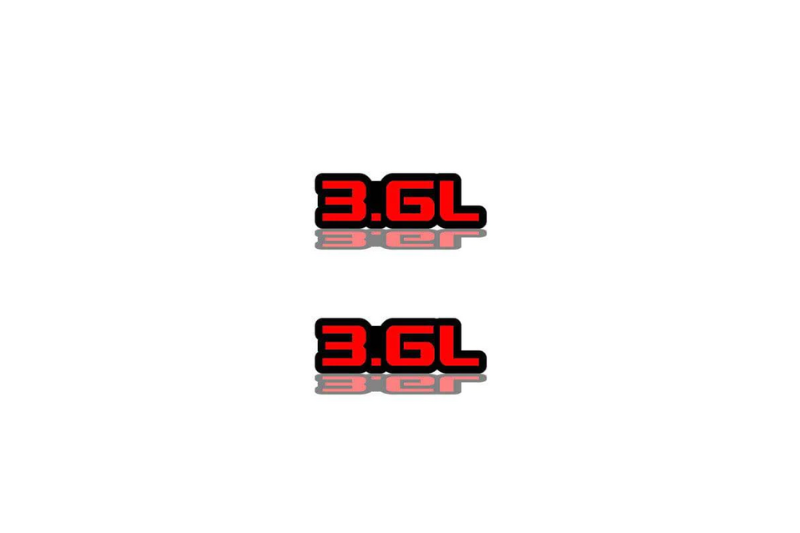 Chrysler Emblem & Badge Set - Grille and Tailgate 3.6L logo Chrysler emblems decoinfabric RED
