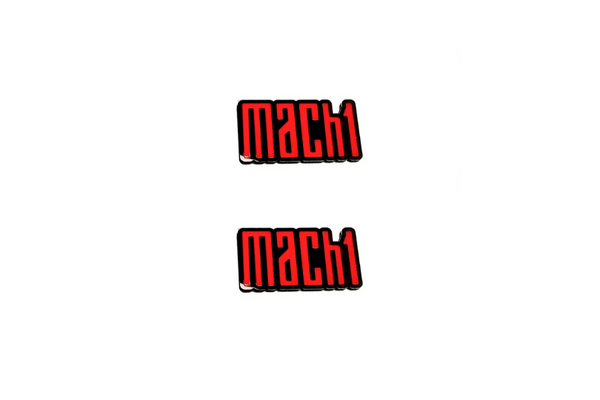 Ford Emblem & Badge Set - Grille and Tailgate Mach 1 logo Ford emblems decoinfabric RED