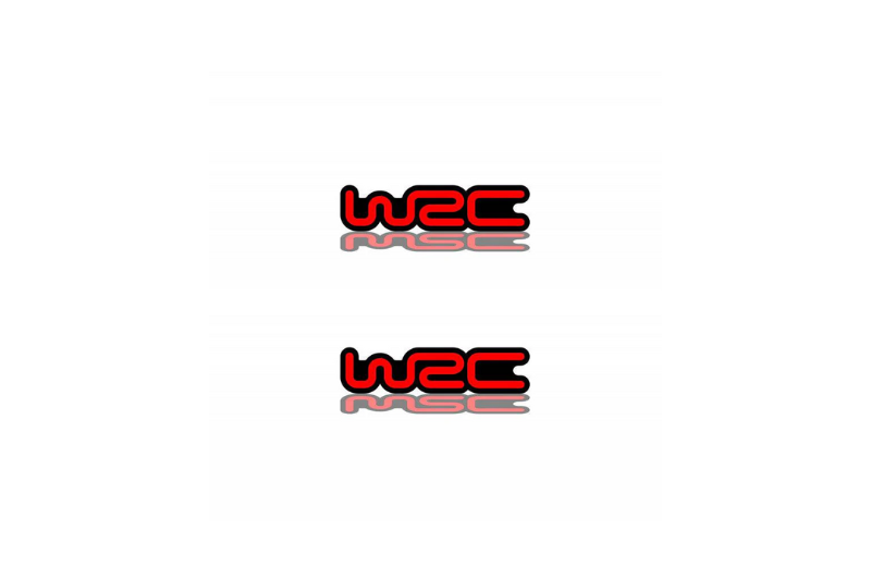 Emblem & Badge Set - Grille and Tailgate WRC logo Subaru emblems decoinfabric RED