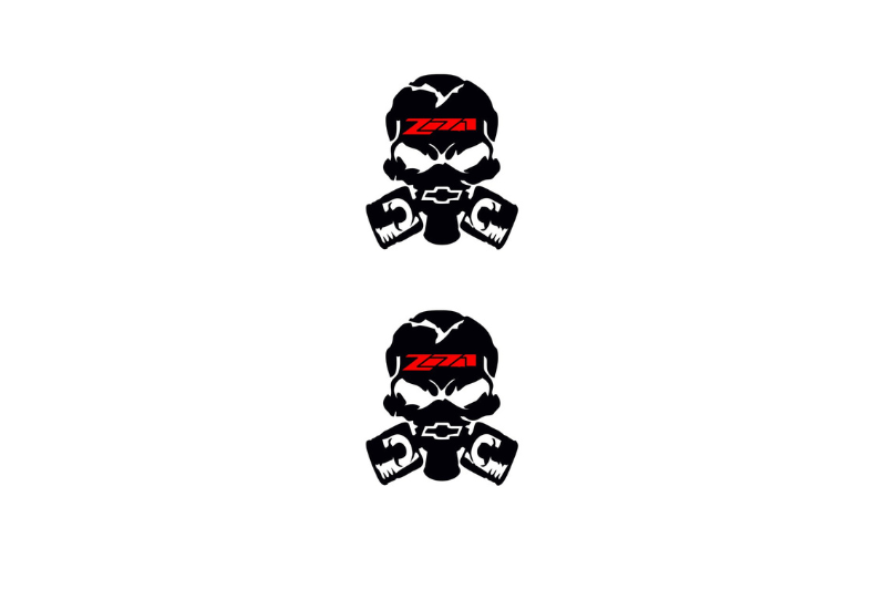 Chevrolet Emblem & Badge Set - Grille and Tailgate Chevrolet Piston Gas Mask Z71 logo Chevrolet emblems decoinfabric BLACK