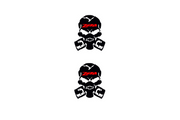 Chevrolet Emblem & Badge Set - Grille and Tailgate Chevrolet Piston Gas Mask Z71 logo Chevrolet emblems decoinfabric BLACK