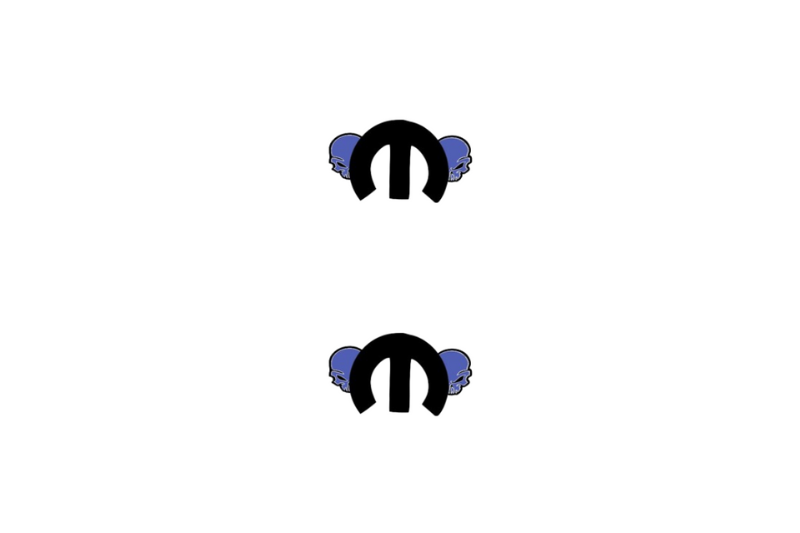 Chrysler Emblem & Badge Set - Grille and Tailgate Mopar Skull logo (Type 9) Chrysler emblems decoinfabric