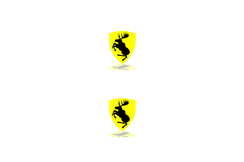 Volvo Emblem & Badge Set - Grille and Tailgate Volvo Elk logo Volvo emblems decoinfabric YELLOW