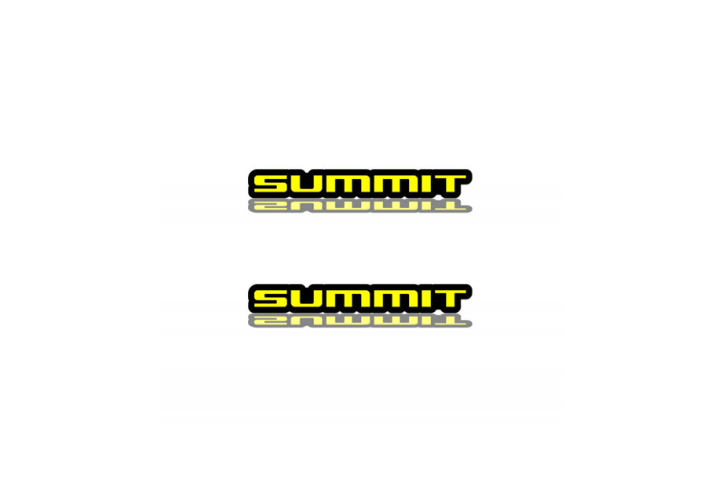 Jeep Emblem & Badge Set - Grille and Tailgate Summit logo Jeep emblems decoinfabric YELLOW