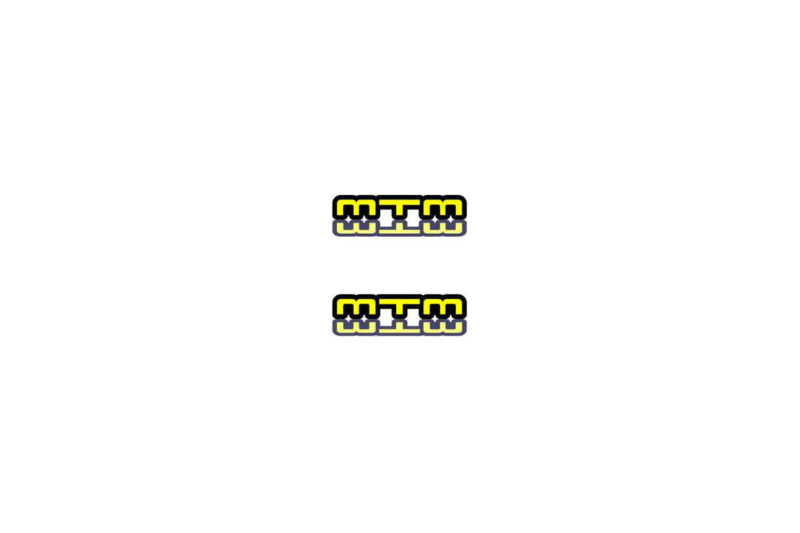 Volkswagen Emblem & Badge Set - Grille and Tailgate MTM logo Volkswagen emblems decoinfabric YELLOW