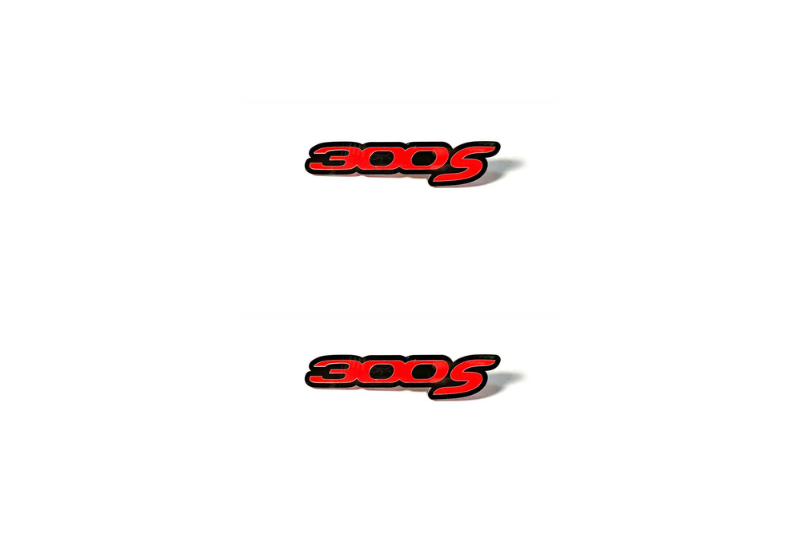 Chrysler 300C II Emblem & Badge Set - Grille and Tailgate 300S logo Chrysler emblems decoinfabric RED