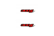 Chrysler 300C II Emblem & Badge Set - Grille and Tailgate 300S logo Chrysler emblems decoinfabric RED