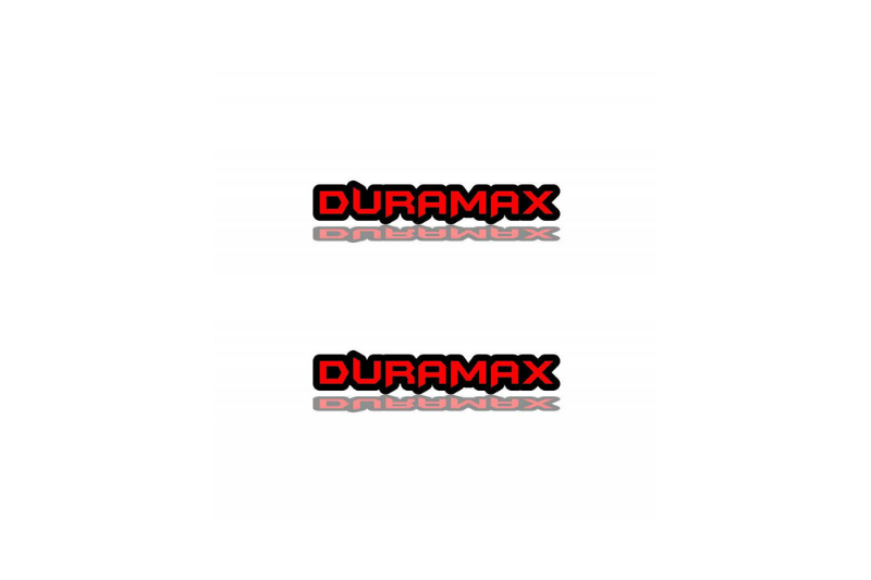 Chevrolet Emblem & Badge Set - Grille and Tailgate Duramax logo Chevrolet emblems decoinfabric RED