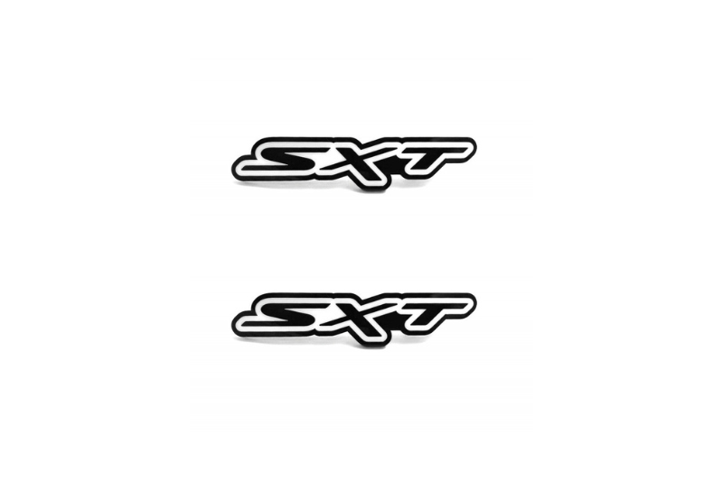 Dodge Emblem & Badge Set - Grille and Tailgate SXT logo (Type 2) Dodge emblems decoinfabric WHITE