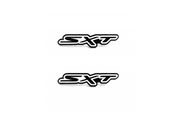 Dodge Emblem & Badge Set - Grille and Tailgate SXT logo (Type 2) Dodge emblems decoinfabric WHITE