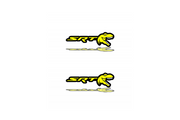 Jeep Emblem & Badge Set - Grille and Tailgate SRT + Tirex logo Jeep emblems decoinfabric YELLOW