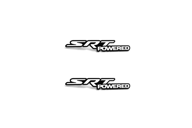 Chrysler Emblem & Badge Set - Grille and Tailgate SRT Powered logo Chrysler emblems decoinfabric WHITE