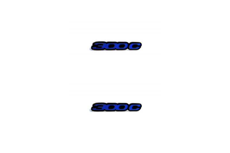 Chrysler 300C II Emblem & Badge Set - Grille and Tailgate 300C II logo Chrysler emblems decoinfabric BLUE