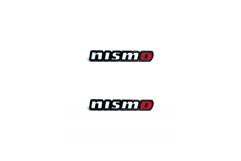 Nissan Emblem & Badge Set - Grille and Tailgate Nismo logo Nissan emblems decoinfabric WHITE
