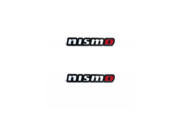 Nissan Emblem & Badge Set - Grille and Tailgate Nismo logo Nissan emblems decoinfabric WHITE