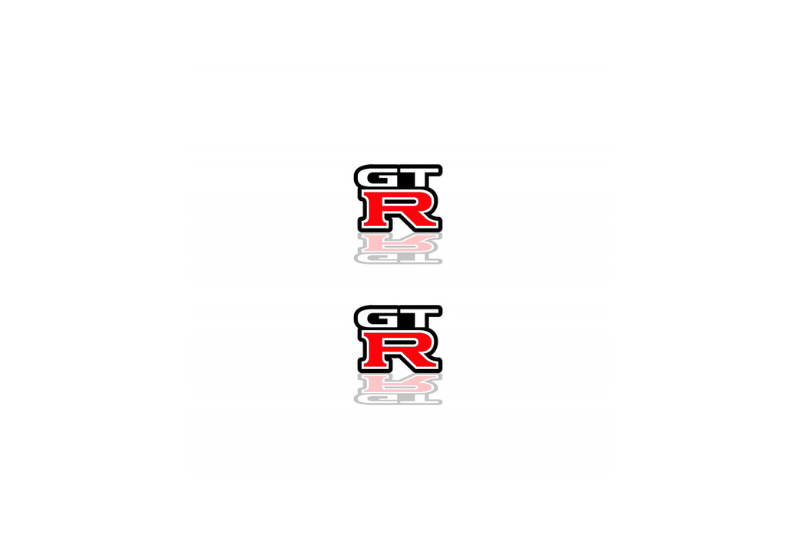 Nissan Emblem & Badge Set - Grille and Tailgate GT-R logo Nissan emblems decoinfabric RED