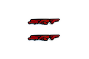 Chrysler Emblem & Badge Set - Grille and Tailgate SRT Blood logo Chrysler emblems decoinfabric RED