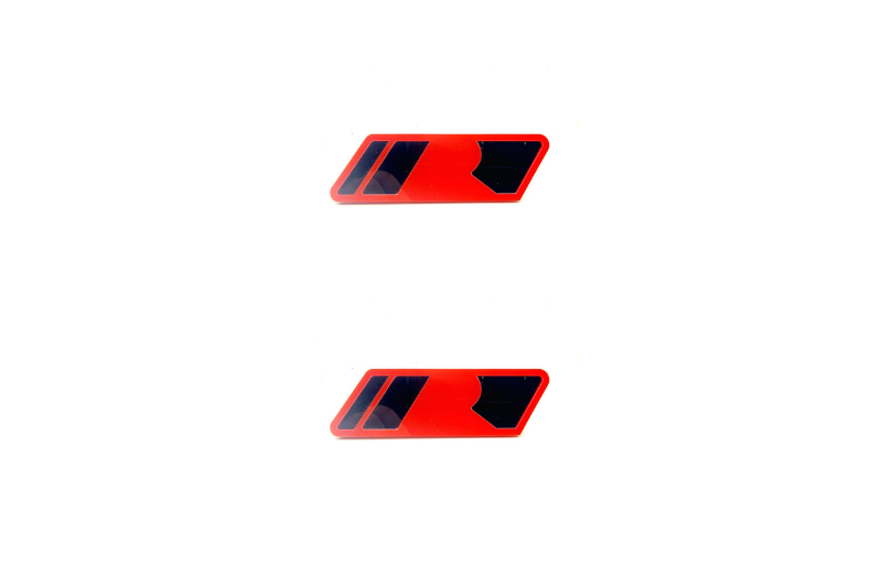 Chevrolet Emblem & Badge Set - Grille and Tailgate Roush logo (Type 3) Chevrolet emblems decoinfabric RED