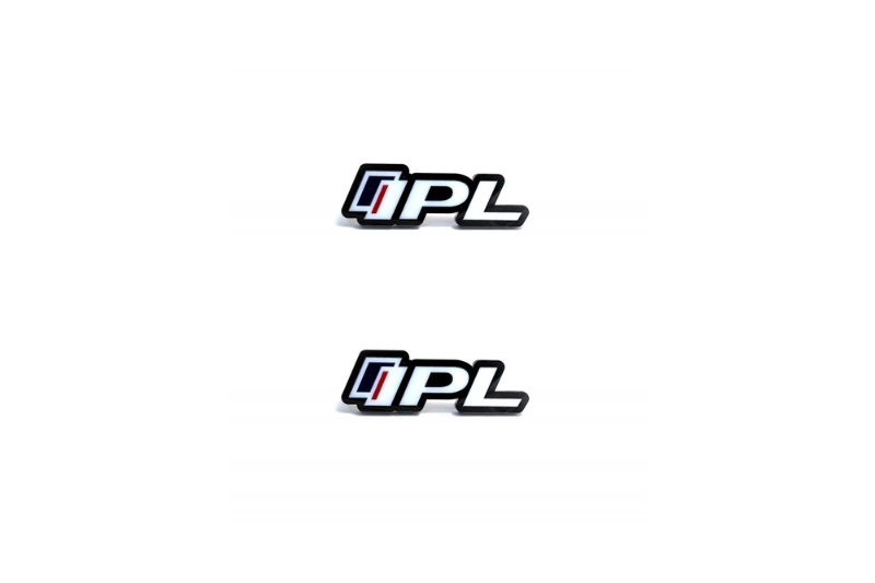 Infiniti Emblem & Badge Set - Grille and Tailgate IPL logo Infiniti emblems decoinfabric WHITE