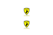 Volvo Emblem & Badge Set - Grille and Tailgate Volvo XC90 II logo (Type 2) Volvo emblems decoinfabric YELLOW
