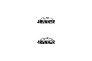 Toyota Emblem & Badge Set - Grille and Tailgate 4Runner logo (Type 2) Toyota emblems decoinfabric WHITE