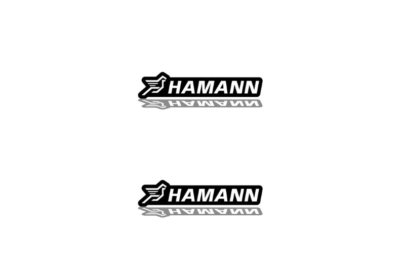 BMW Emblem & Badge Set - Grille and Tailgate Hamann logo BMW emblems decoinfabric WHITE