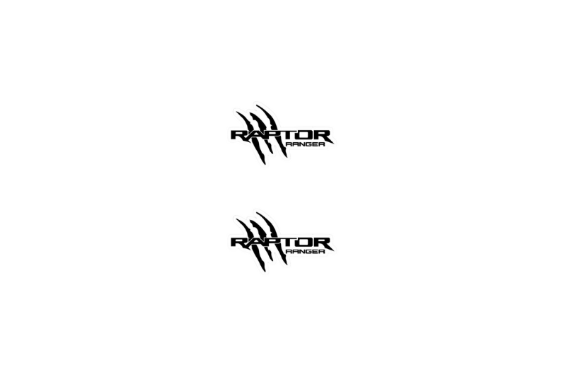 Ford Ranger Emblem & Badge Set - Grille and Tailgate Ranger Raptor logo Ford emblems decoinfabric BLACK