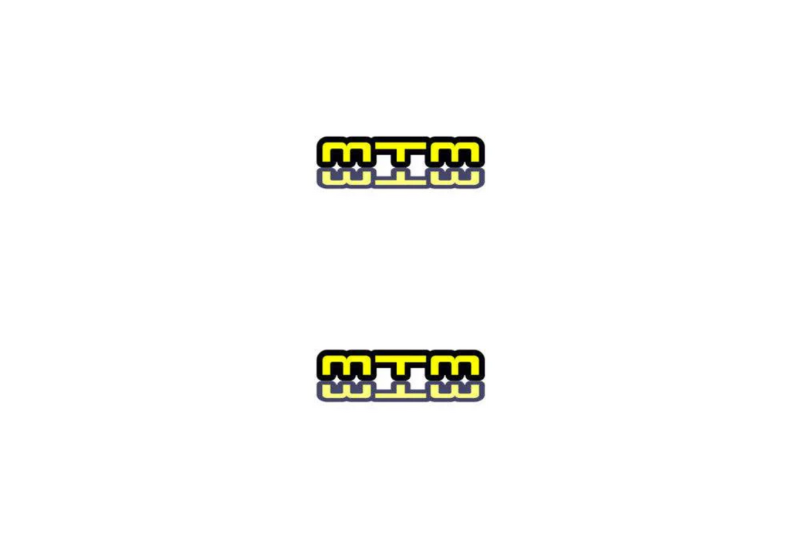 Audi Emblem & Badge Set - Grille and Tailgate MTM logo Audi emblems decoinfabric YELLOW