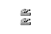 Ford Mustang Emblem & Badge Set - Grille and Tailgate GT Mustang logo Ford emblems decoinfabric WHITE