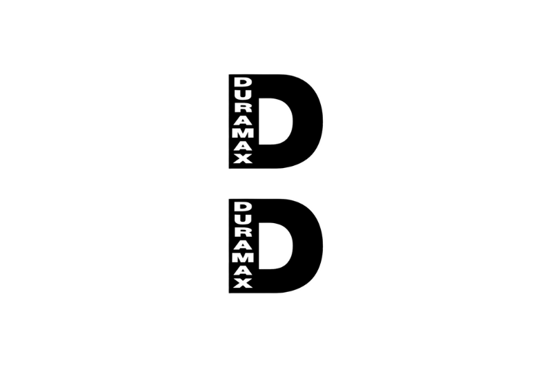 GMC Emblem & Badge Set - Grille and Tailgate Duramax logo (Type 2) GMC emblems decoinfabric BLACK