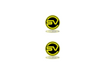 Cargar la imagen en el visor de la galería, Range Rover Emblem &amp; Badge Set - Grille and Tailgate SV logo — Yellow