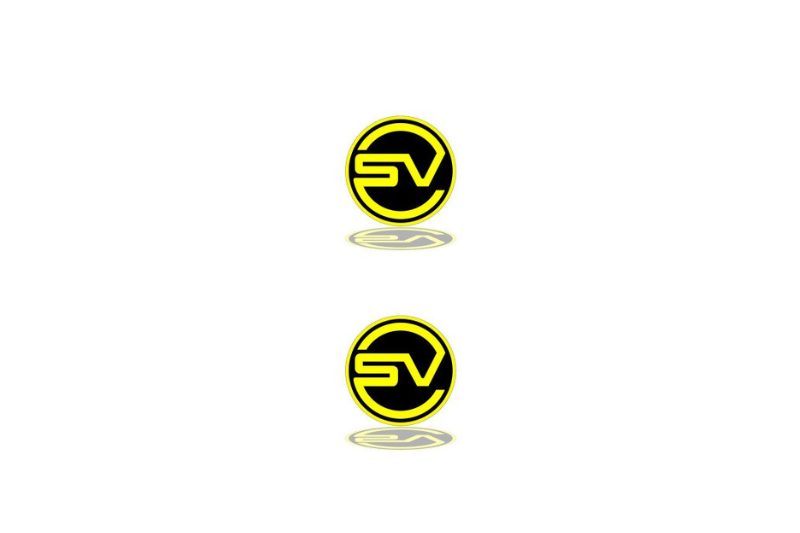 Range Rover Emblem & Badge Set - Grille and Tailgate SV logo Range Rover emblems decoinfabric YELLOW