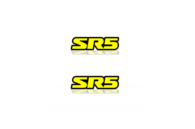 Toyota Emblem & Badge Set - Grille and Tailgate SR5 logo (Type 2) Toyota emblems decoinfabric YELLOW
