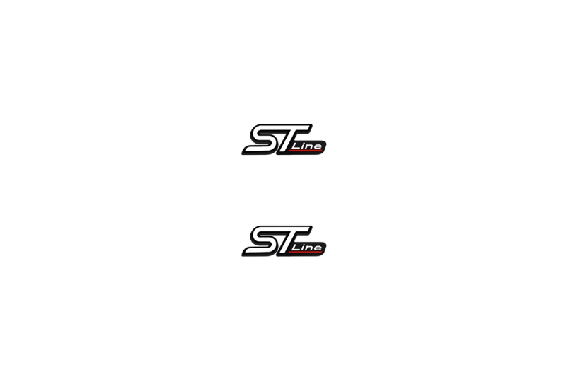 Ford Emblem & Badge Set - Grille and Tailgate ST Line logo (Type 2) Ford emblems decoinfabric WHITE