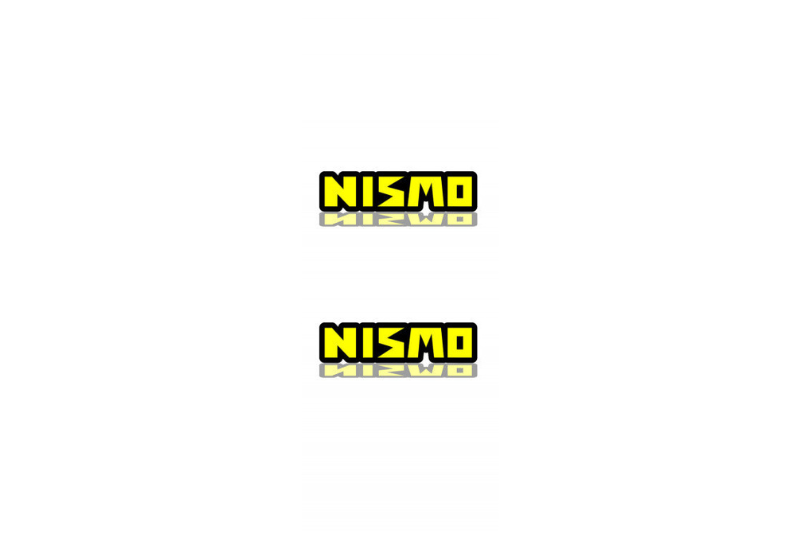 Nissan Emblem & Badge Set - Grille and Tailgate Nismo logo (Type 3) Nissan emblems decoinfabric YELLOW