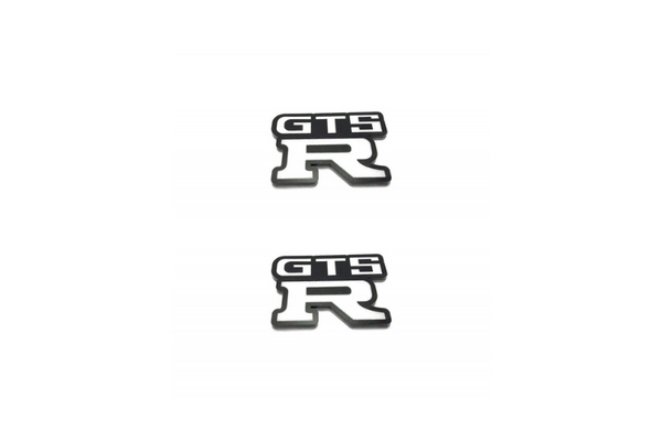 Nissan Emblem & Badge Set - Grille and Tailgate GTS-R logo Nissan emblems decoinfabric WHITE