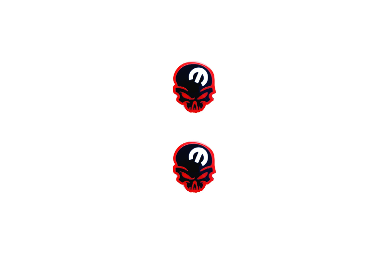 Jeep Emblem & Badge Set - Grille and Tailgate Mopar Skull logo (Type 7) Jeep emblems decoinfabric