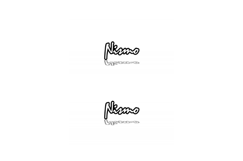 Infiniti Emblem & Badge Set - Grille and Tailgate Nismo logo (Type 2) Infiniti emblems decoinfabric WHITE